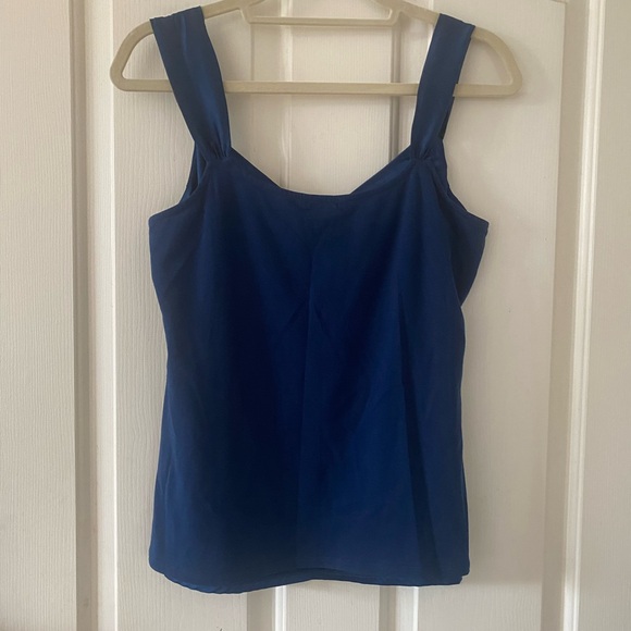 Ann Taylor Blue Satin Top - Picture 2 of 4